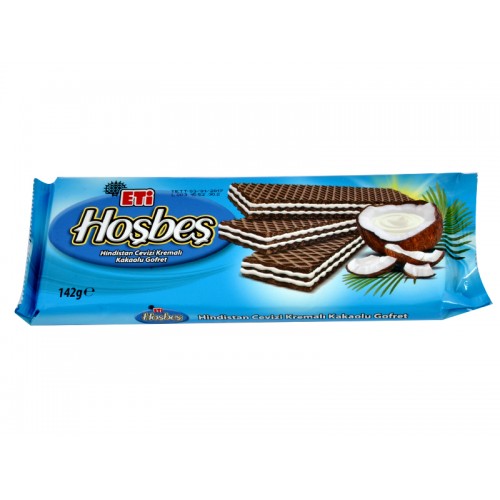 ETI HOSBES GOFRET HINDISTAN CEVIZLI 142 GR (gaufrette à la noix de coco)